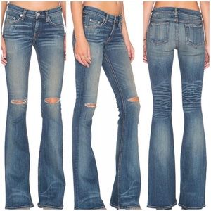 Rag & Bone - Distressed Elephant Bell Jeans